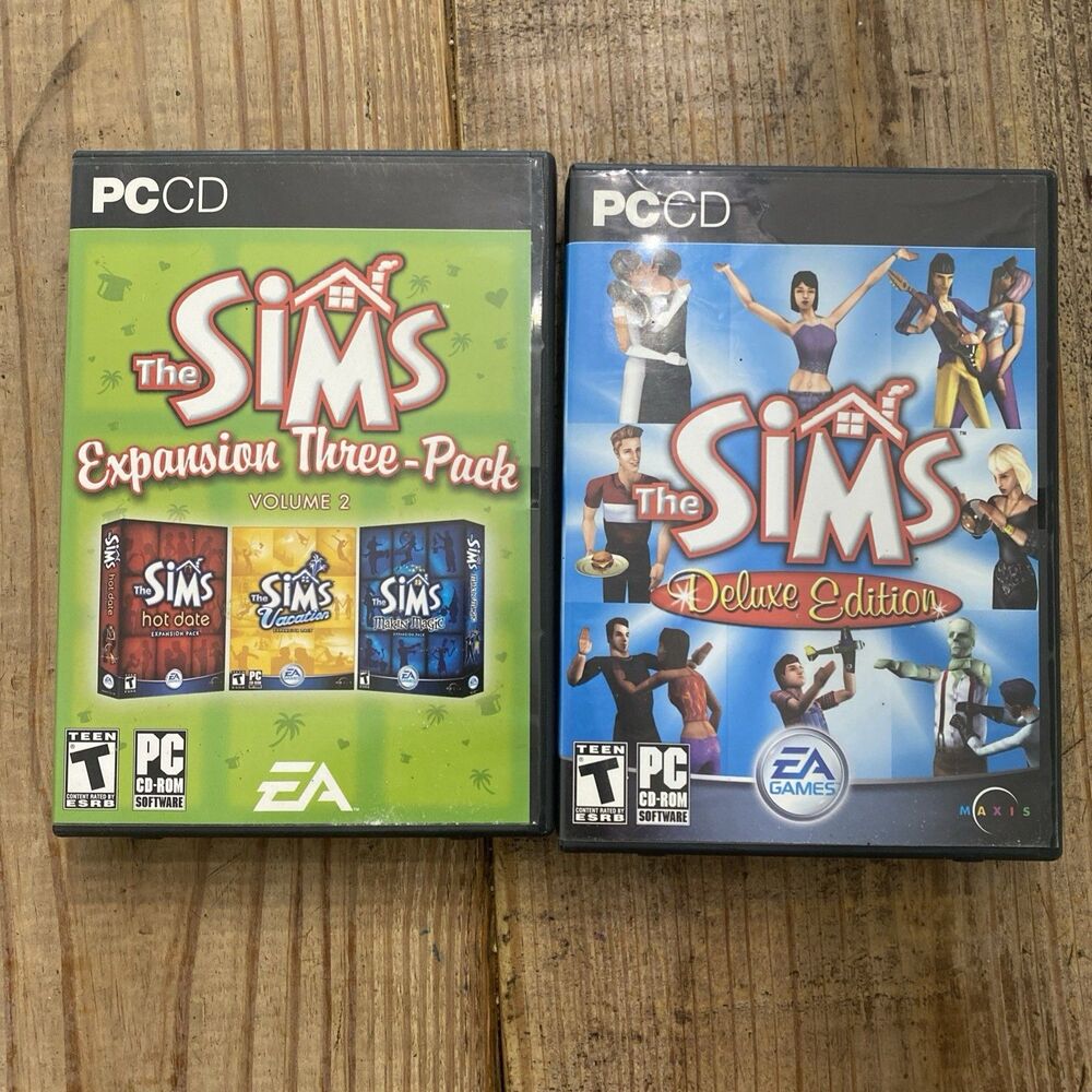 The Sims Deluxe Edition & Expansion 3 Three-Pack - Volume 2 (PC CD-ROM) COMPLETE